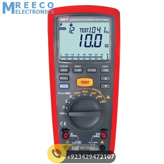 UNI T UT505A Handheld Insulation Resistance Meter - Front View