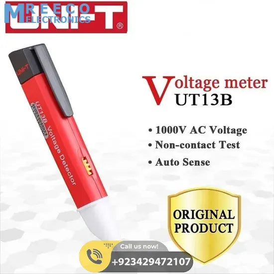 UNI T Adjustable Sensitivity AC Voltage Detector UT13B - Front View