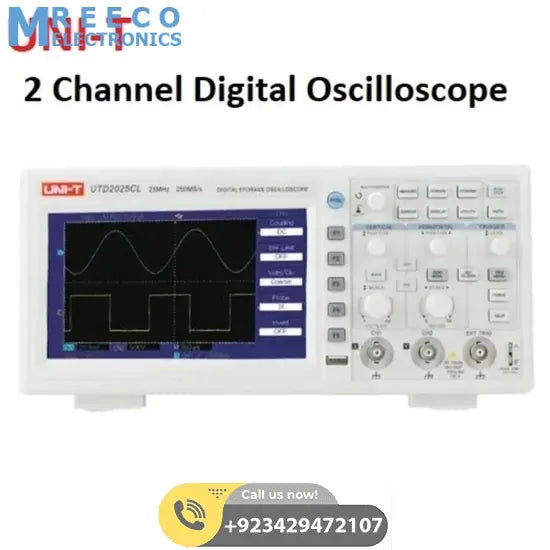 UNI T UTD2025CL Digital Storage Oscilloscope 2 Channel DSO - Back View