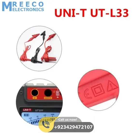 UNI T Group Test Leads UT-L33 - Back View