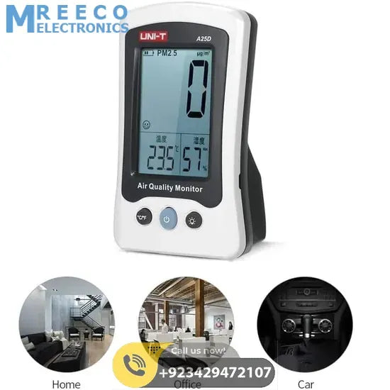 UNI T Air Quality Meter PM2.5 A25D - Angle View