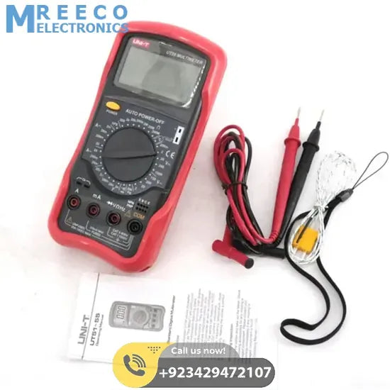 UNI T UT55 Standard Digital Multimeter - Side View