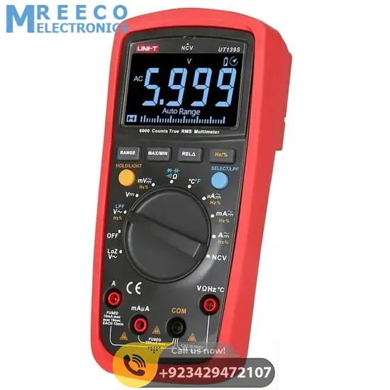 UNI T UT139S True RMS Digital Multimeter - Top View