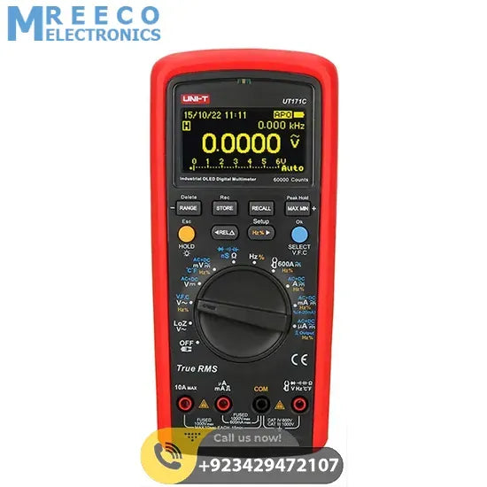 UNI T UT171C Industrial True RMS Digital Multimeter - Front View