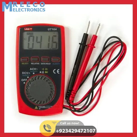 UNI-T UT10A Palm Size Multi meter - Side View
