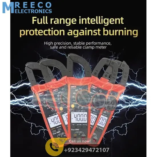 UNI-T UT204+ Digital AC DC Current Clamp Meter Multimeter - Display View