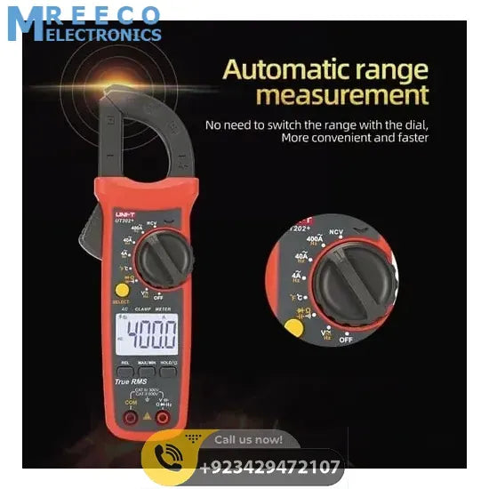 UNI-T UT204+ Digital AC DC Current Clamp Meter Multimeter - Close-up
