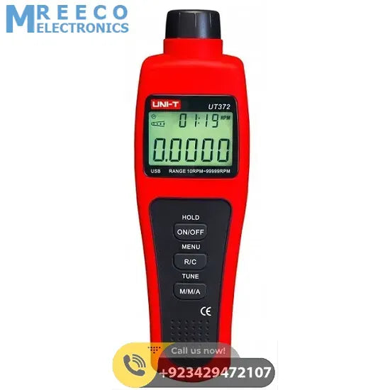 UNI T Non Contact RPM Meter Tachometer UT372 - Front View