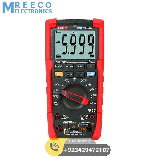 UNI T True RMS Digital Multimeter UT195M - Front View
