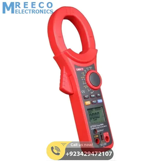 True RMS Digital AC/DC Clamp Meter 2500A UNI T UT222 - Side View