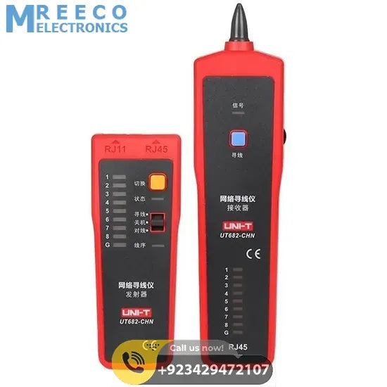 UNI T Wire Tracker Cable Tester UT682 - Front View