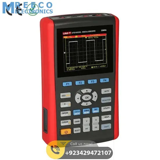 UNI T UTD1025CL Portable Handheld Digital Oscilloscope - Back View