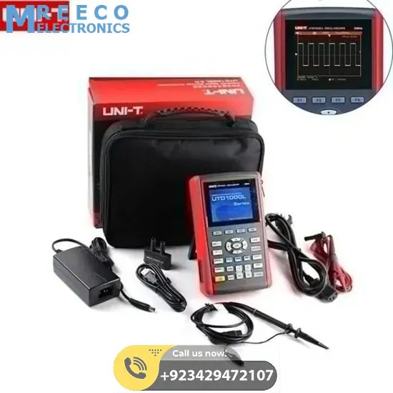 UNI T UTD1025CL Portable Handheld Digital Oscilloscope - Angle View