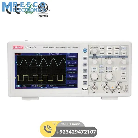 Digital Storage Oscilloscope 2 Channel DSO UNI T UTD2052CL - Side View