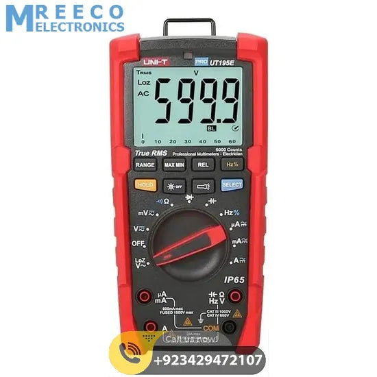 UNI T Industrial Waterproof Digital Multimeter UT195E - Front View