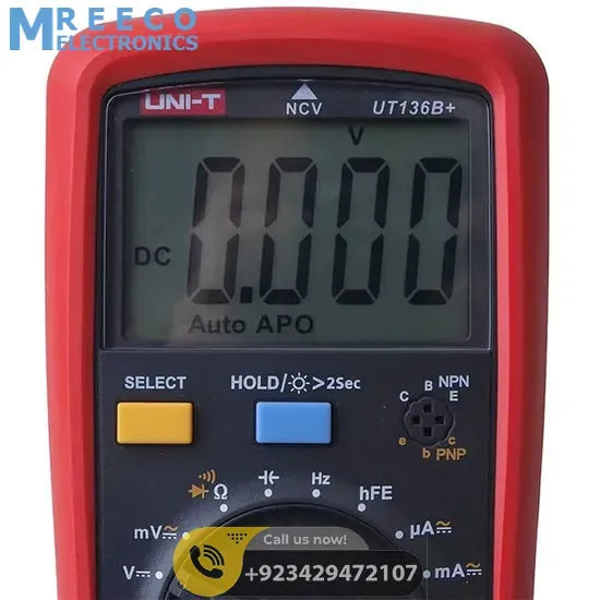 UNI T Digital Multimeter UT136B+ - Back View