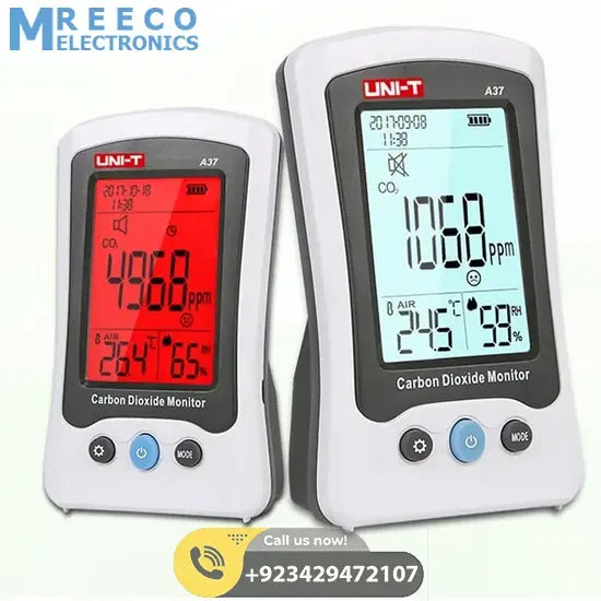 UNI T CO2 Carbon Dioxide Meter A37 - Side View
