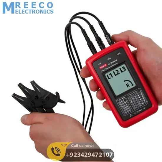 UNI T Phase Sequence Motor Rotation Indicator UT261A - Front View
