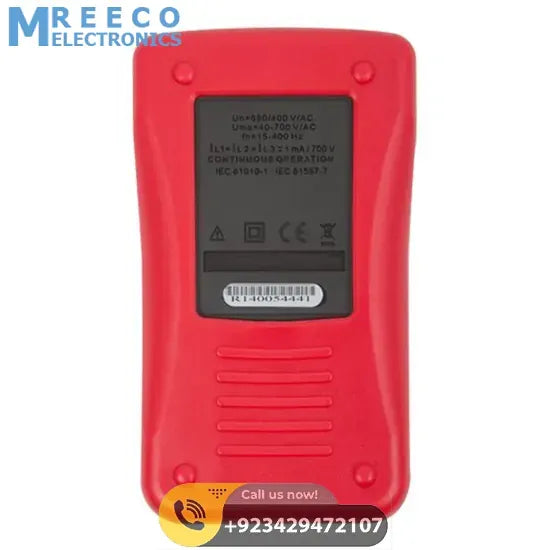 UNI T Phase Sequence Motor Rotation Indicator UT261A - Top View