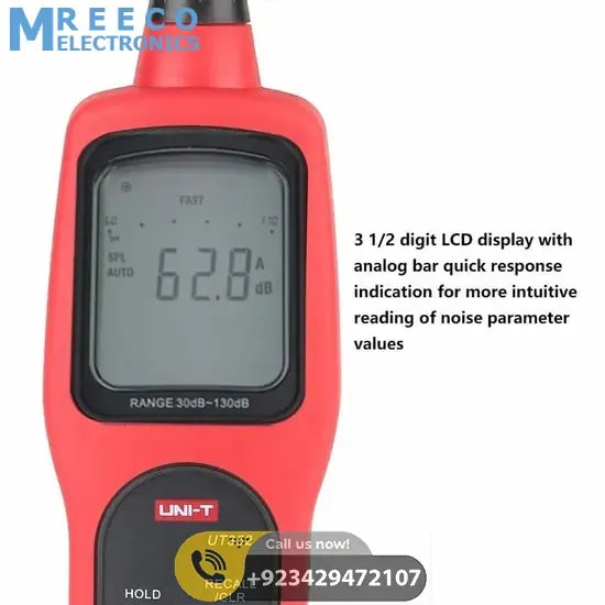 UNI T UT352 Digital Sound Level Meter - Top View