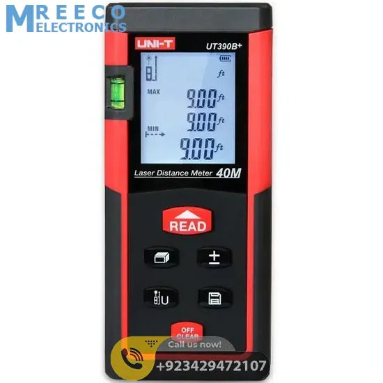 UNI T UT390B 40M Optical Handheld Laser Range Finder Telemeter Distance Meter - Front View