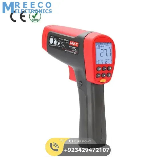 Digital Infrared IR Thermometer UNI T UT305C - Back View
