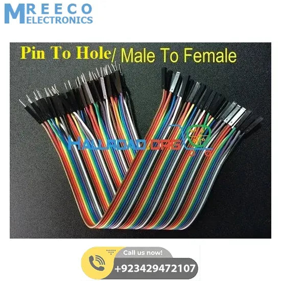 20Cm Pin To Hole Jumper Wire Dupont Line 40 Pin Male To Female Arduino Jumper Wires - Side View