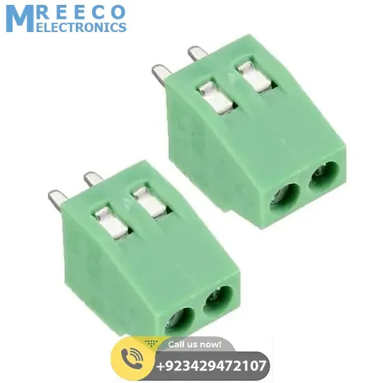 2 Pin PCB Screw Terminal Block Connector - Back View
