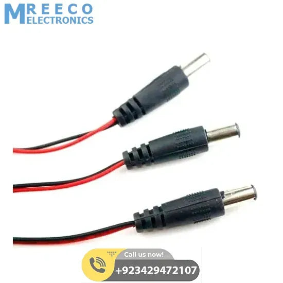 9V Battery Snap Connector to DC Male Power Adapter Cable for Arduino - Back View