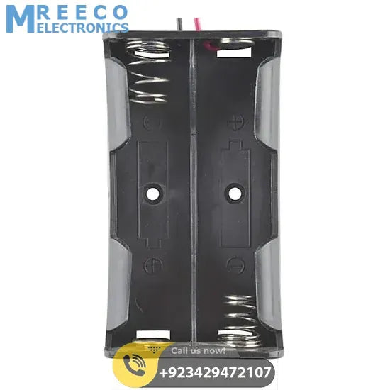 2x 18650 Cell Battery Holder - Back View