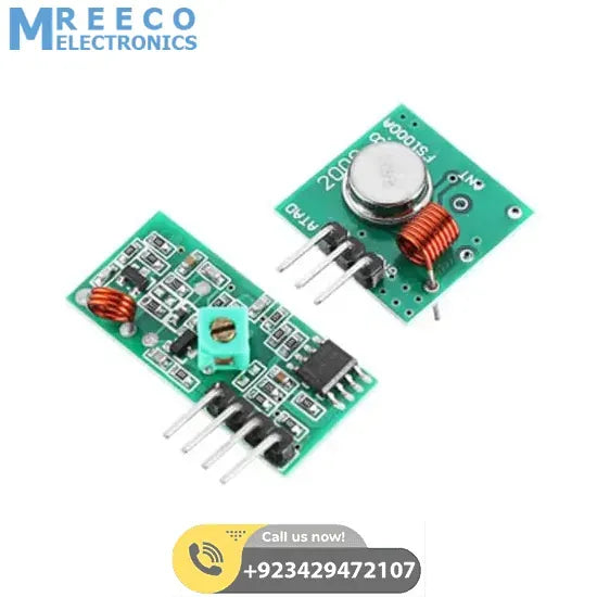 433mHz RF Transmitter Receiver Module Male Pin FS1000A - Side View