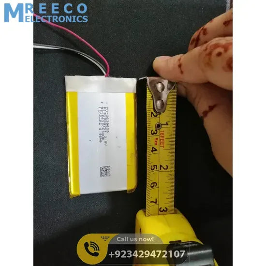 High Quality Rechargeable 3.7v 1000/1400mAh Lithium ion Battery Li-ion Battery In Pakistan - Back View
