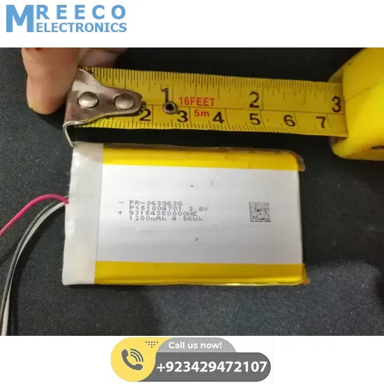 High Quality Rechargeable 3.7v 1000/1400mAh Lithium ion Battery Li-ion Battery In Pakistan - Top View