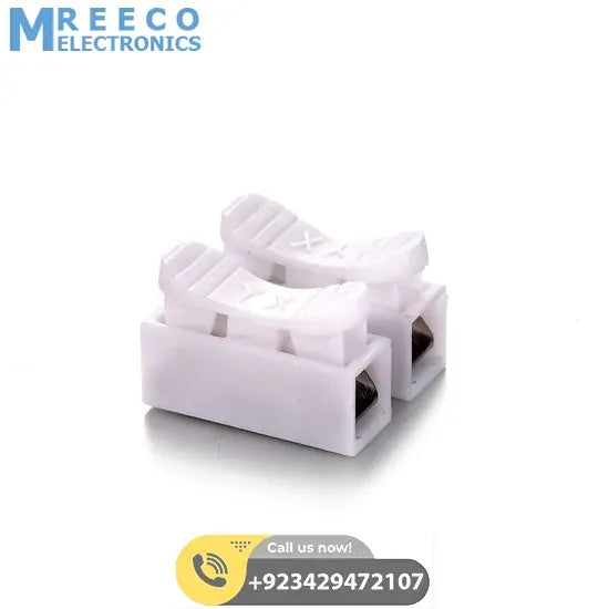 2 Point Quick Connector Cable Clamp Terminal Block Spring Connector Wire - Side View