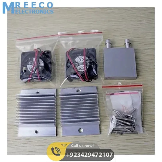 DIY kits Thermoelectric Peltier Refrigeration Cooling System Water cooling+ fan+ 2pcs TEC1-12706 Coolers - Angle View