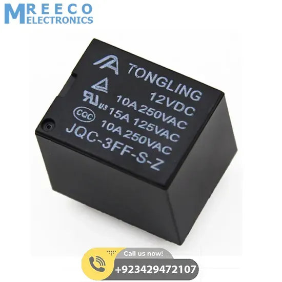 SPDT 12V 10AMP 5 Pin Relay In Pakistan - Back View