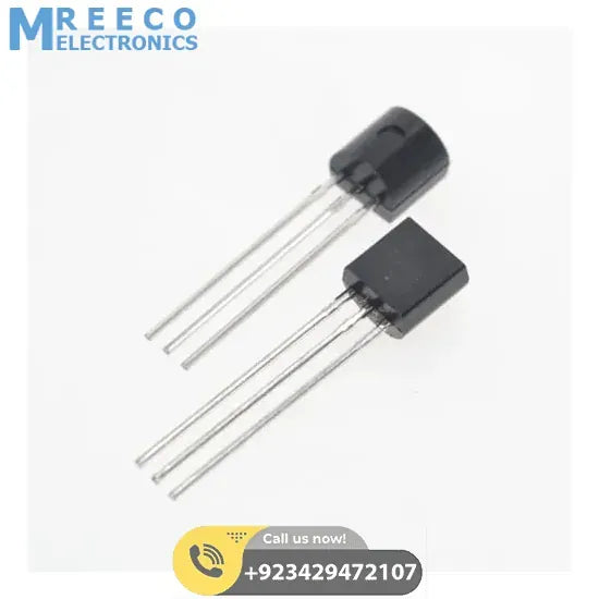 2N2222A Bipolar Junction NPN Transistor - Side View