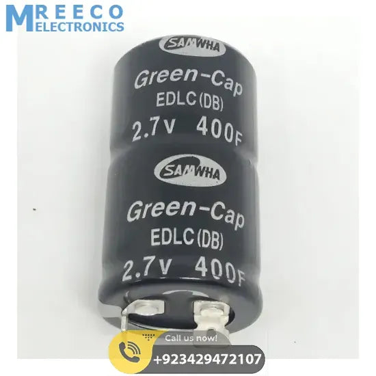 400F 2.7V DC Supercapacitor Battery High Frequency Ultra Capacitor for Auto Power Supply - Front View