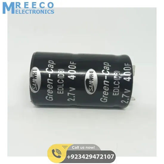 400F 2.7V DC Supercapacitor Battery High Frequency Ultra Capacitor for Auto Power Supply - Side View