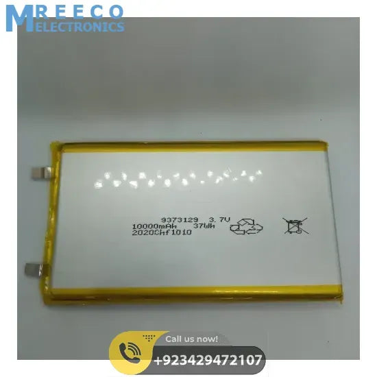 3.7v 10000mAh Lithium Ion Battery - Back View