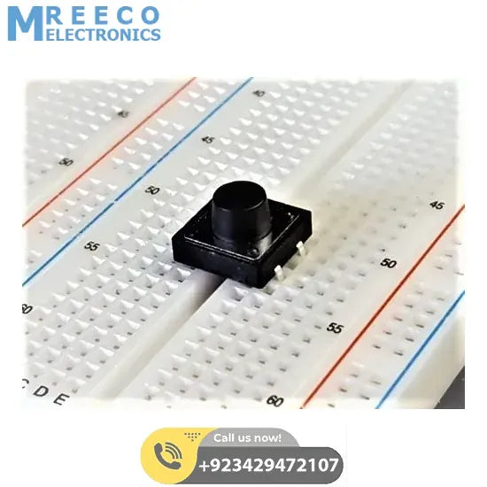 12x12x7.5mm Tactile Push Button Switch - Side View