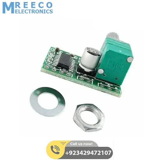 Mini 2 Channel Digital USB Audio Amplifier Board Module PAM8403 with Volume Control Potentionmeter - Back View