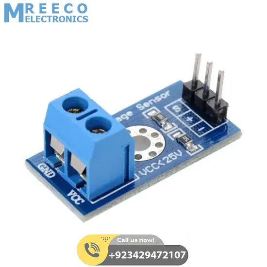 DC 0 To 25V Voltage Sensor Module in Pakistan - Front View