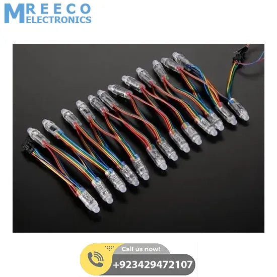 50 Led's Pack 12mm Neo pixels Addressable Led Diffused Digital RGB Pixel LED Light - Top View