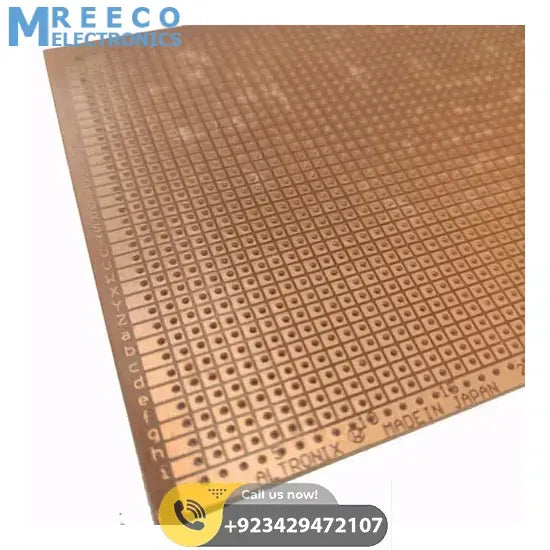 100x240mm Dotted Stripboard Veroboard Prototyping Board - Side View