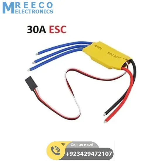 30A Electronic Speed Controller ESC For Brushless BLDC Motors - Front View