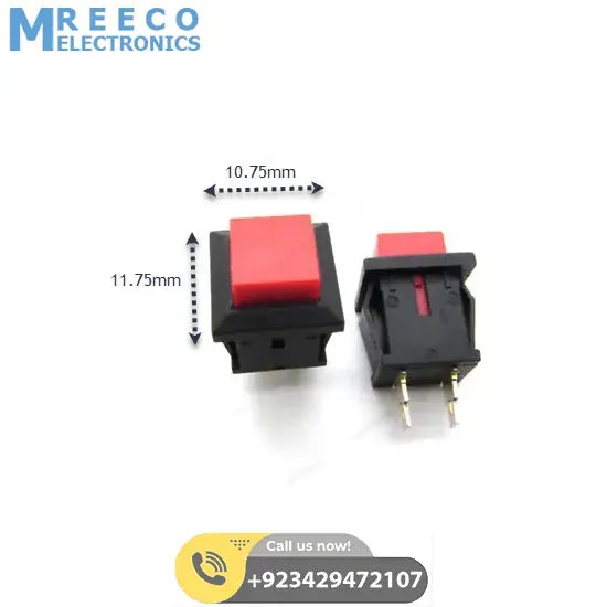 2 pin Push button 0.5A 220VAC in Pakistan - Back View