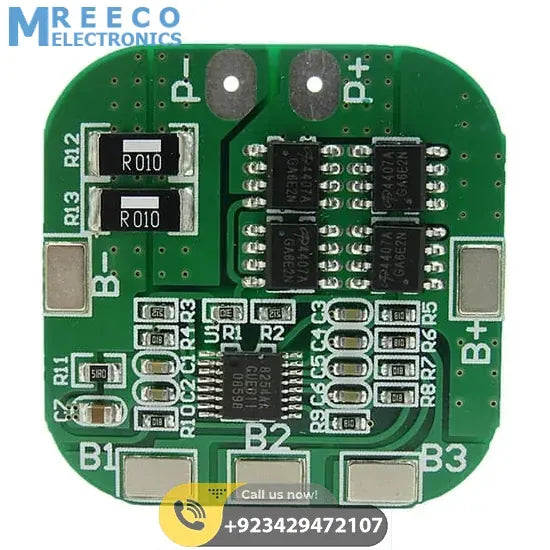 Battery Protection Board 4S 20A 14.8V BMS For 18650 Lithium Ion Cells HX-4S-A20 - Side View