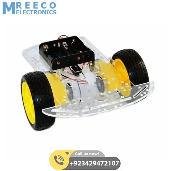 ORIGNAL IMPORTED 2WD Smart Robot Car Chassis Kit - Back View