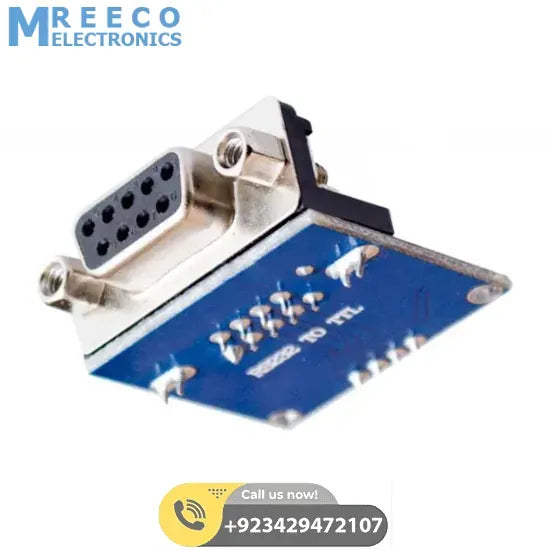 MAX232 RS232 to TTL Converter Module DB9 Serial Port Connector - Side View